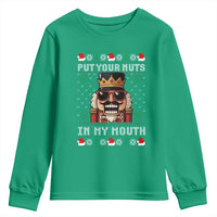 Inappropriate Christmas Youth Sweatshirt Funny Put Your Nuts in My Mouth Dirty Holiday - Wonder Print Shop