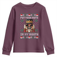 Inappropriate Christmas Youth Sweatshirt Funny Put Your Nuts in My Mouth Dirty Holiday - Wonder Print Shop