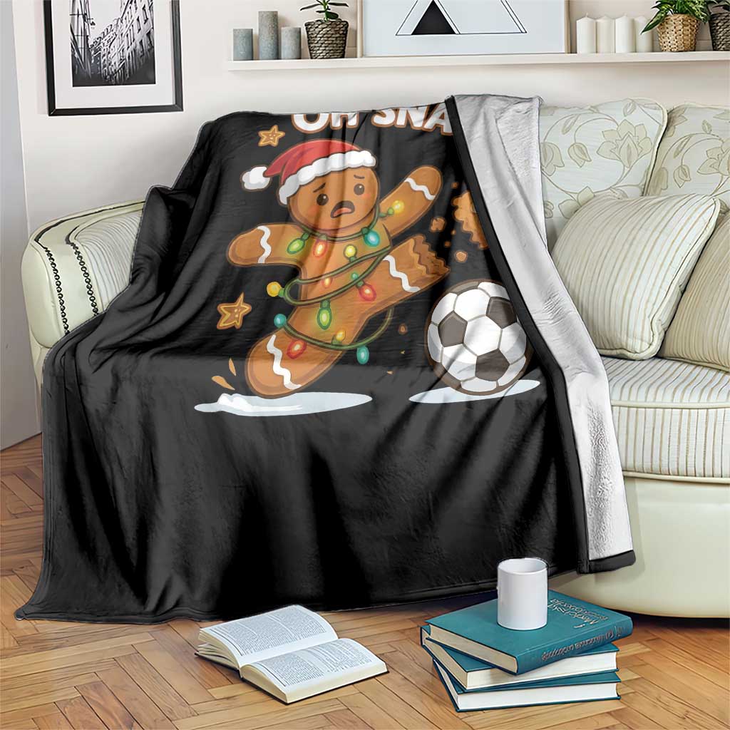 Oh Snap Gingerbreadman Christmas Soccer Throw Blanket - Wonder Print Shop