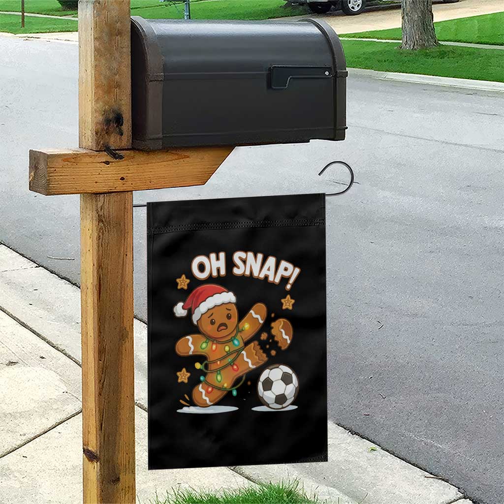 Oh Snap Gingerbreadman Christmas Soccer Garden Flag - Wonder Print Shop