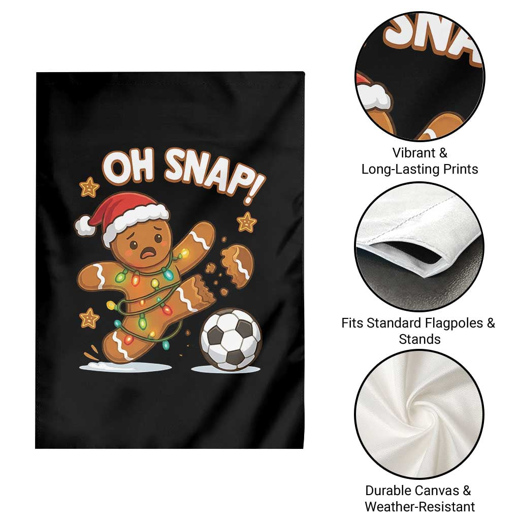 Oh Snap Gingerbreadman Christmas Soccer Garden Flag - Wonder Print Shop