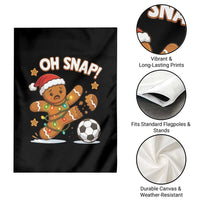 Oh Snap Gingerbreadman Christmas Soccer Garden Flag - Wonder Print Shop