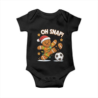 Oh Snap Gingerbreadman Christmas Soccer Baby Onesie - Wonder Print Shop
