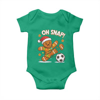 Oh Snap Gingerbreadman Christmas Soccer Baby Onesie - Wonder Print Shop