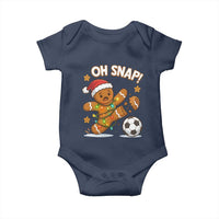 Oh Snap Gingerbreadman Christmas Soccer Baby Onesie - Wonder Print Shop