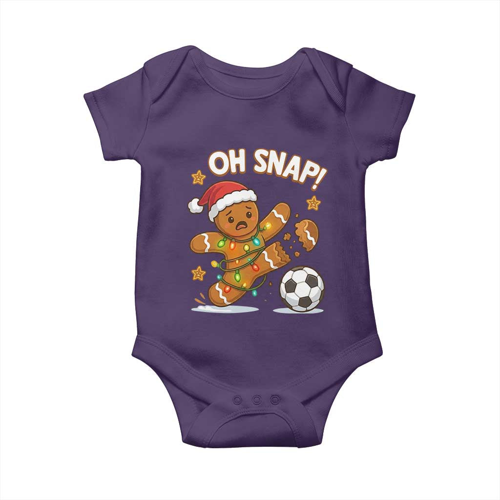 Oh Snap Gingerbreadman Christmas Soccer Baby Onesie - Wonder Print Shop
