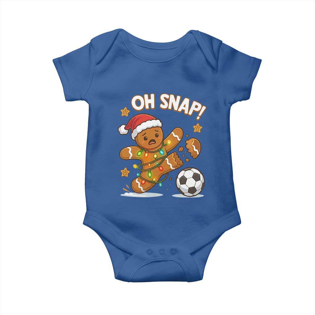 Oh Snap Gingerbreadman Christmas Soccer Baby Onesie - Wonder Print Shop