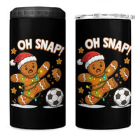 Oh Snap Gingerbreadman Christmas Soccer 4 in 1 Can Cooler Tumbler - Wonder Print Shop
