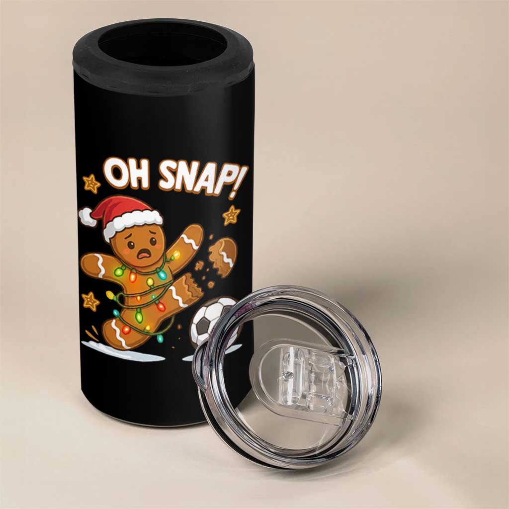 Oh Snap Gingerbreadman Christmas Soccer 4 in 1 Can Cooler Tumbler - Wonder Print Shop