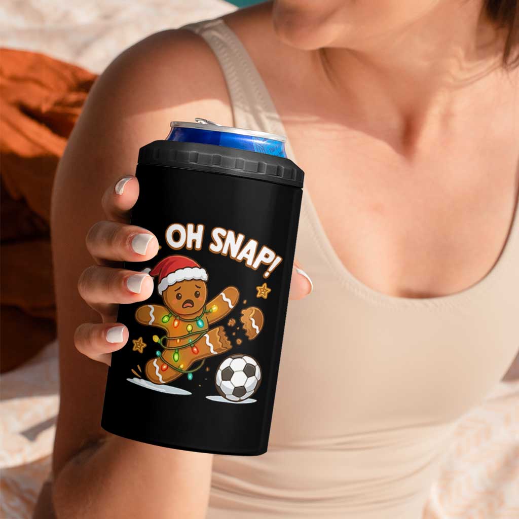 Oh Snap Gingerbreadman Christmas Soccer 4 in 1 Can Cooler Tumbler - Wonder Print Shop