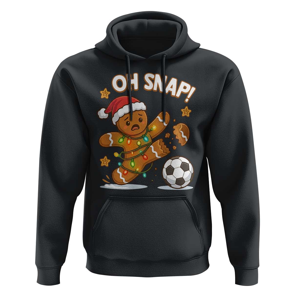 Oh Snap Gingerbreadman Christmas Soccer Hoodie - Wonder Print Shop