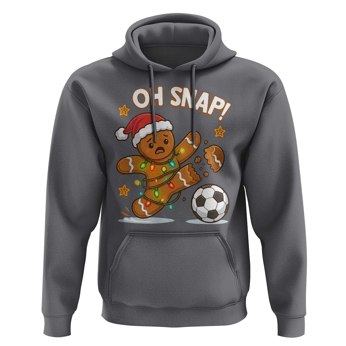 Oh Snap Gingerbreadman Christmas Soccer Hoodie - Wonder Print Shop