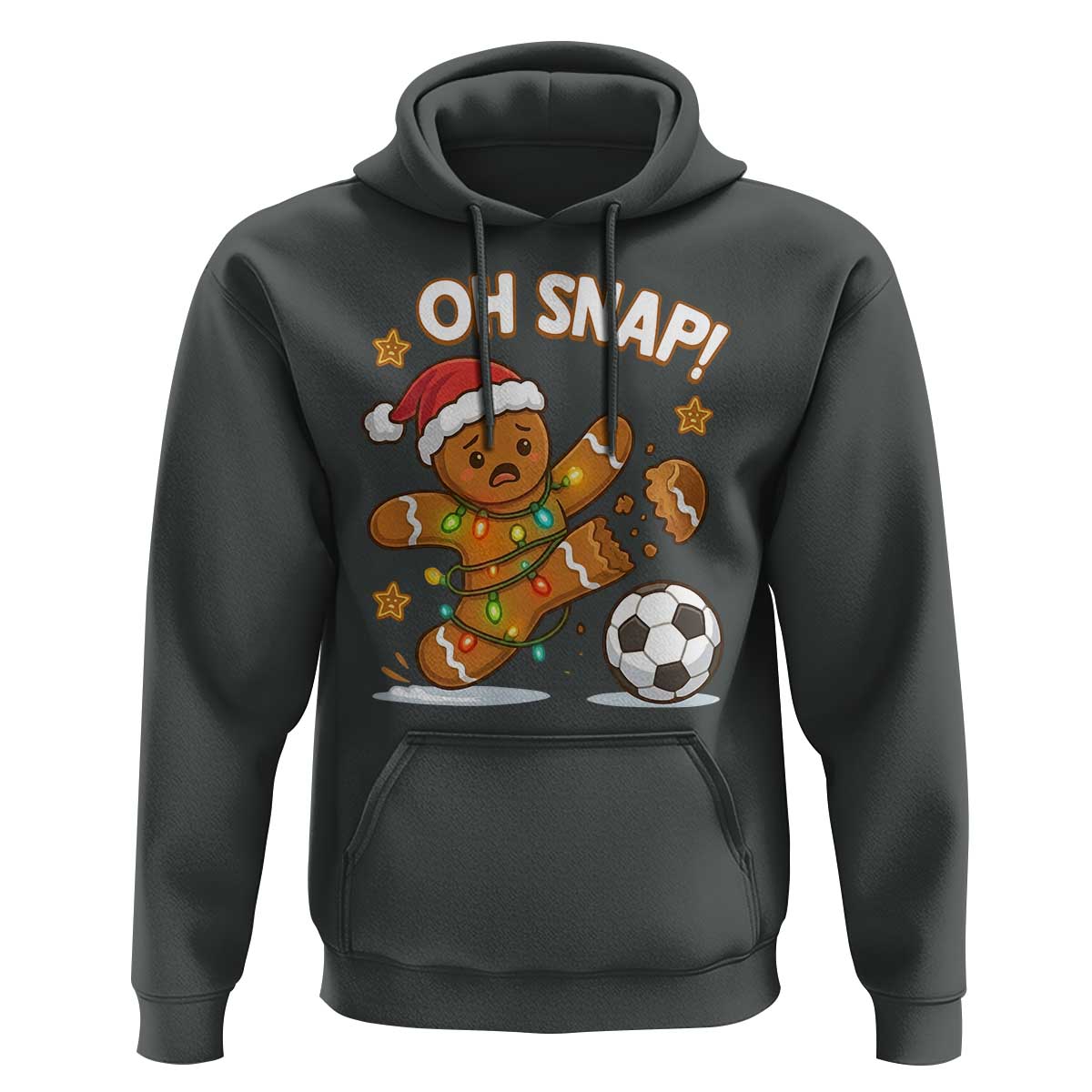 Oh Snap Gingerbreadman Christmas Soccer Hoodie - Wonder Print Shop