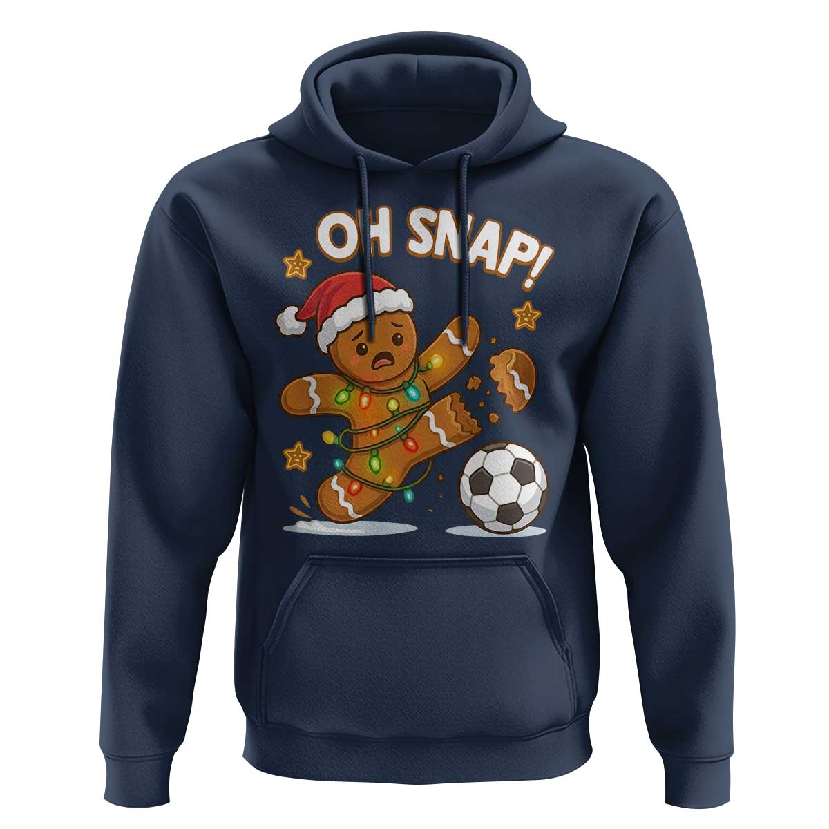 Oh Snap Gingerbreadman Christmas Soccer Hoodie - Wonder Print Shop