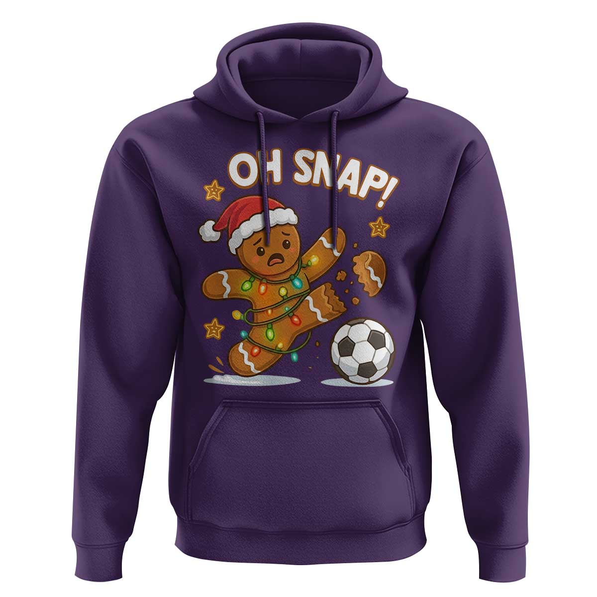 Oh Snap Gingerbreadman Christmas Soccer Hoodie - Wonder Print Shop