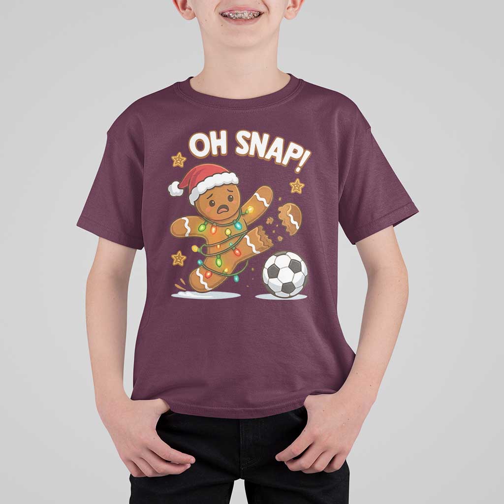 Oh Snap Gingerbreadman Christmas Soccer T Shirt For Kid - Wonder Print Shop