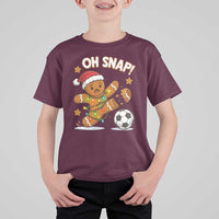 Oh Snap Gingerbreadman Christmas Soccer T Shirt For Kid - Wonder Print Shop