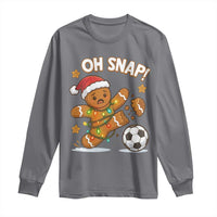 Oh Snap Gingerbreadman Christmas Soccer Long Sleeve Shirt - Wonder Print Shop