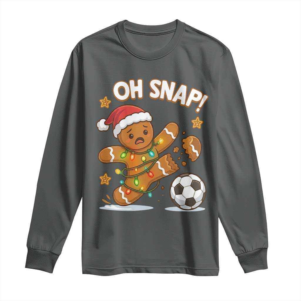 Oh Snap Gingerbreadman Christmas Soccer Long Sleeve Shirt - Wonder Print Shop