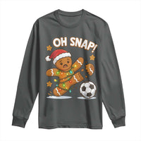 Oh Snap Gingerbreadman Christmas Soccer Long Sleeve Shirt - Wonder Print Shop