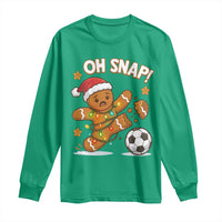 Oh Snap Gingerbreadman Christmas Soccer Long Sleeve Shirt - Wonder Print Shop