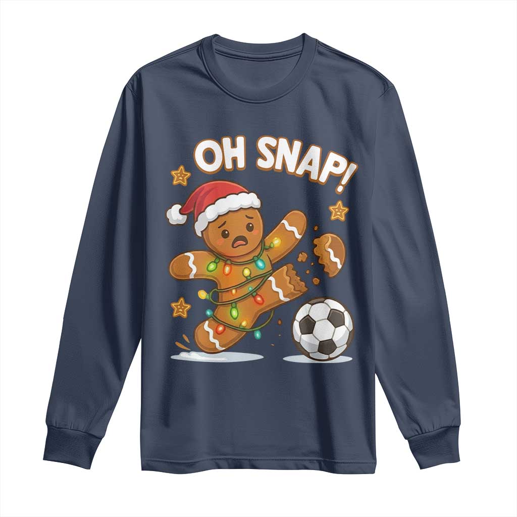 Oh Snap Gingerbreadman Christmas Soccer Long Sleeve Shirt - Wonder Print Shop