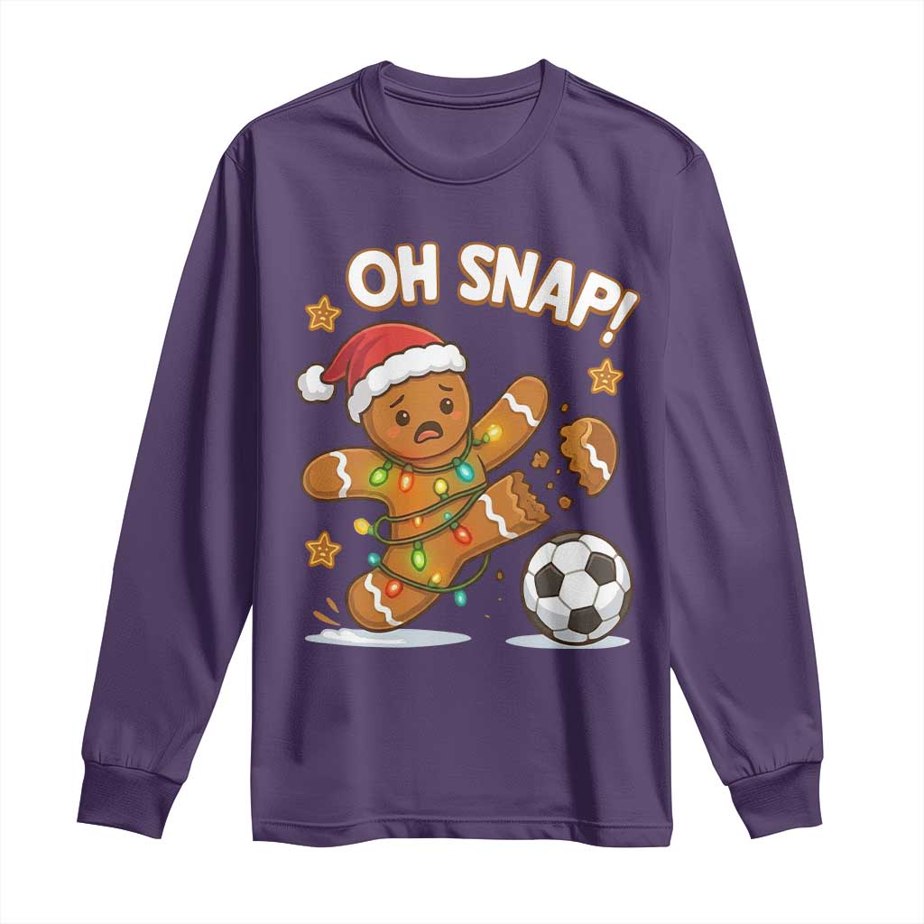 Oh Snap Gingerbreadman Christmas Soccer Long Sleeve Shirt - Wonder Print Shop