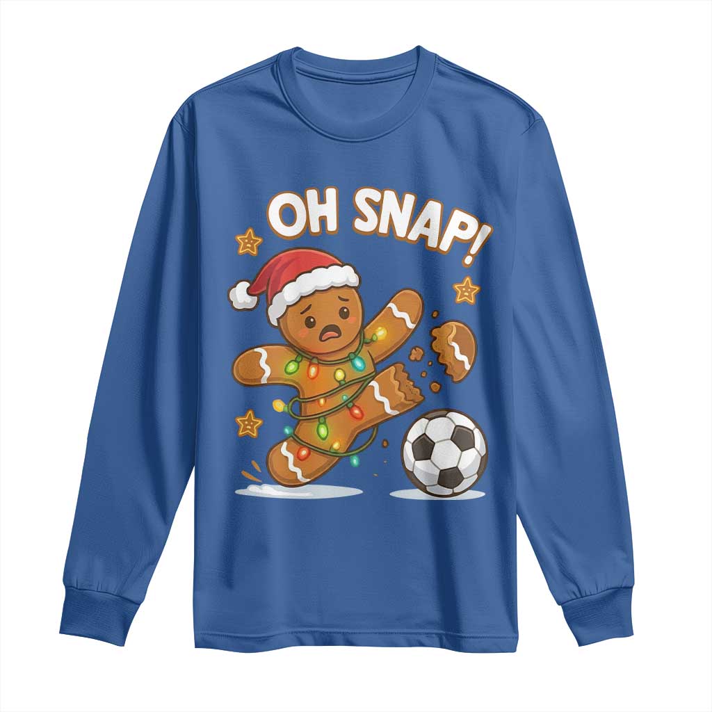 Oh Snap Gingerbreadman Christmas Soccer Long Sleeve Shirt - Wonder Print Shop