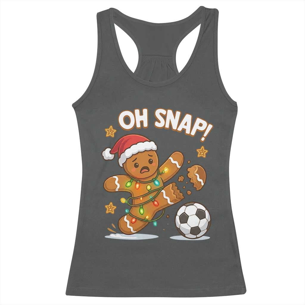Oh Snap Gingerbreadman Christmas Soccer Racerback Tank Top - Wonder Print Shop