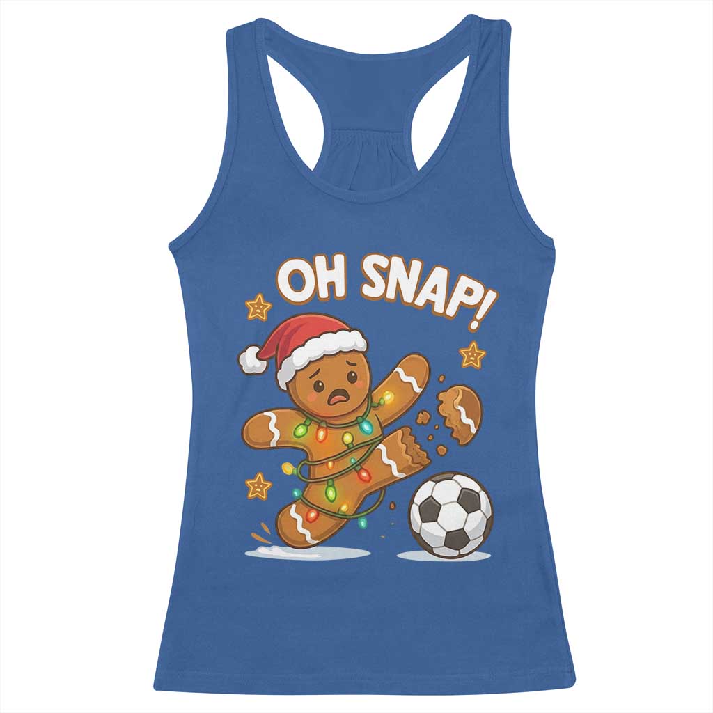 Oh Snap Gingerbreadman Christmas Soccer Racerback Tank Top - Wonder Print Shop