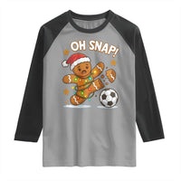 Oh Snap Gingerbreadman Christmas Soccer Raglan Shirt - Wonder Print Shop