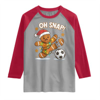 Oh Snap Gingerbreadman Christmas Soccer Raglan Shirt - Wonder Print Shop