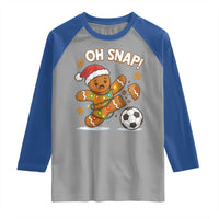 Oh Snap Gingerbreadman Christmas Soccer Raglan Shirt - Wonder Print Shop
