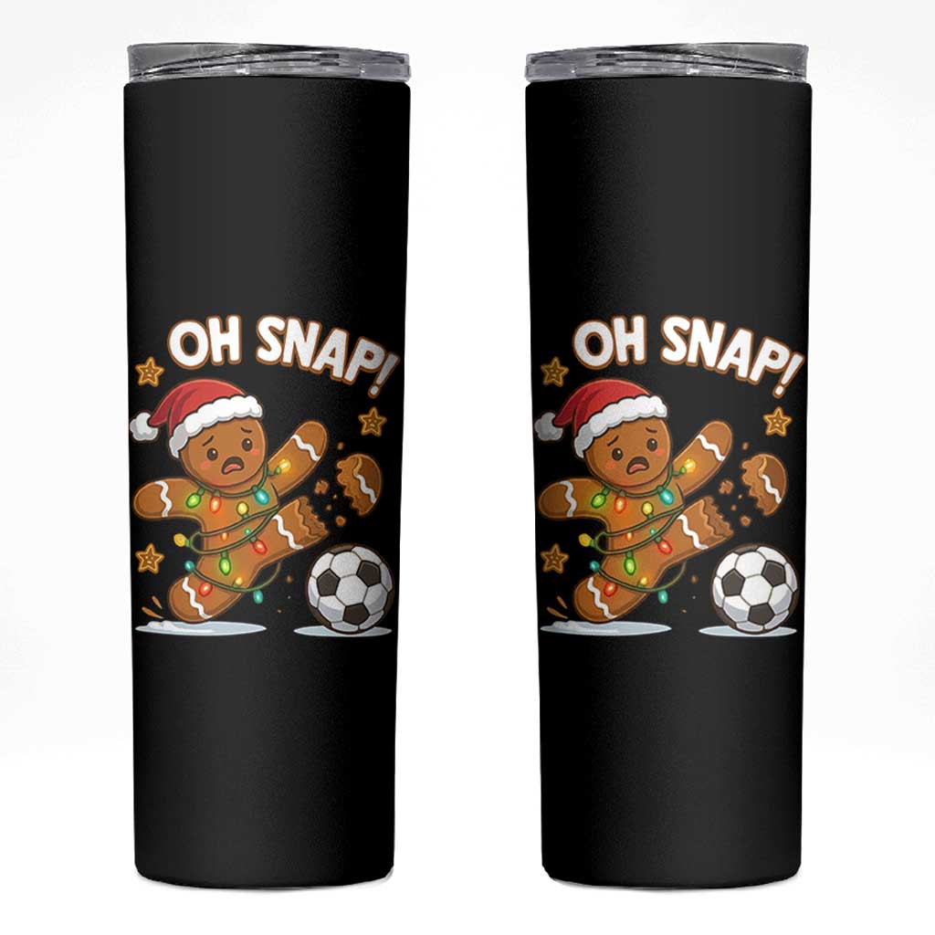 Oh Snap Gingerbreadman Christmas Soccer Skinny Tumbler - Wonder Print Shop