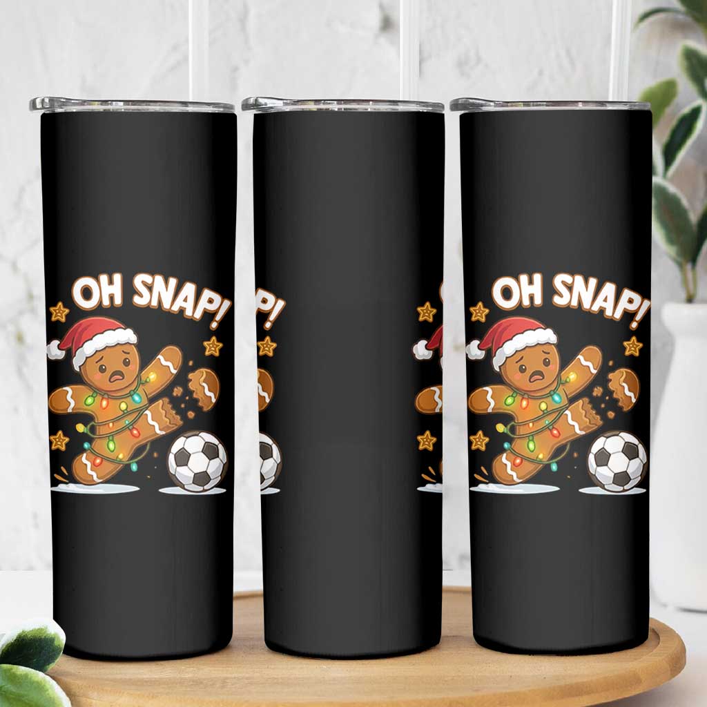 Oh Snap Gingerbreadman Christmas Soccer Skinny Tumbler - Wonder Print Shop