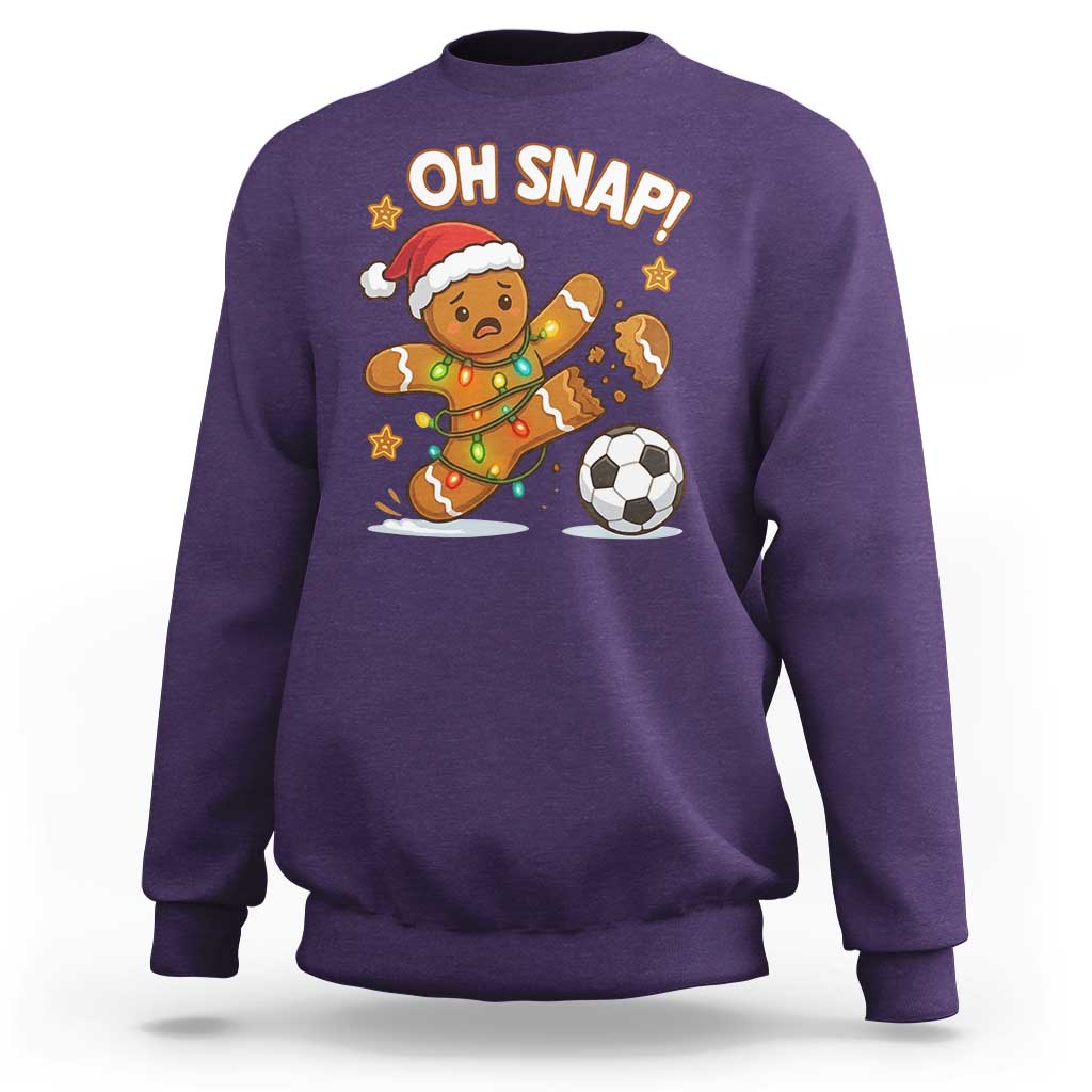 Oh Snap Gingerbreadman Christmas Soccer Sweatshirt - Wonder Print Shop