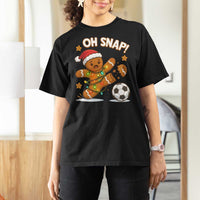 Oh Snap Gingerbreadman Christmas Soccer T Shirt For Women - Wonder Print Shop