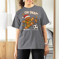 Oh Snap Gingerbreadman Christmas Soccer T Shirt For Women - Wonder Print Shop