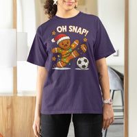 Oh Snap Gingerbreadman Christmas Soccer T Shirt For Women - Wonder Print Shop