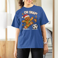 Oh Snap Gingerbreadman Christmas Soccer T Shirt For Women - Wonder Print Shop