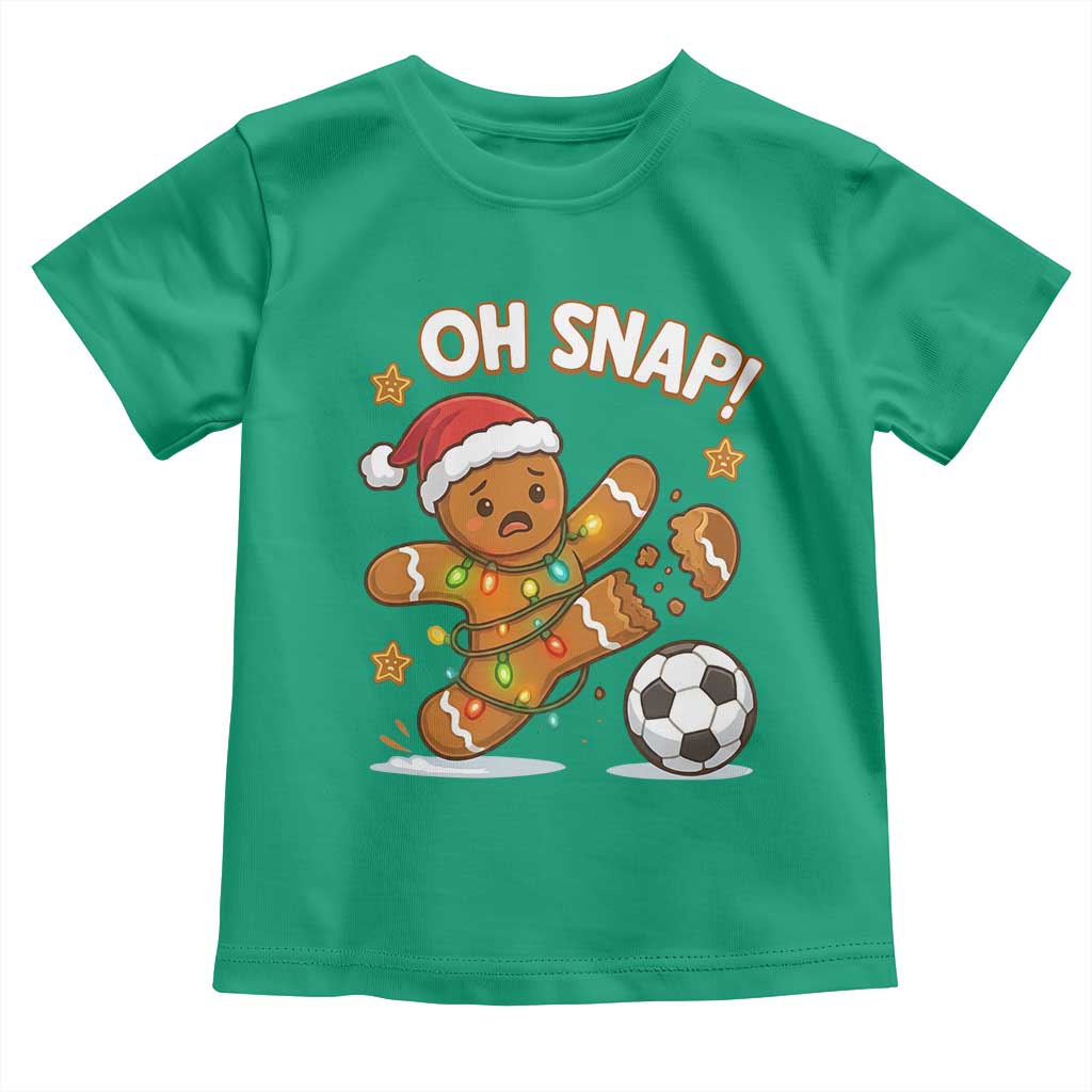 Oh Snap Gingerbreadman Christmas Soccer Toddler T Shirt - Wonder Print Shop