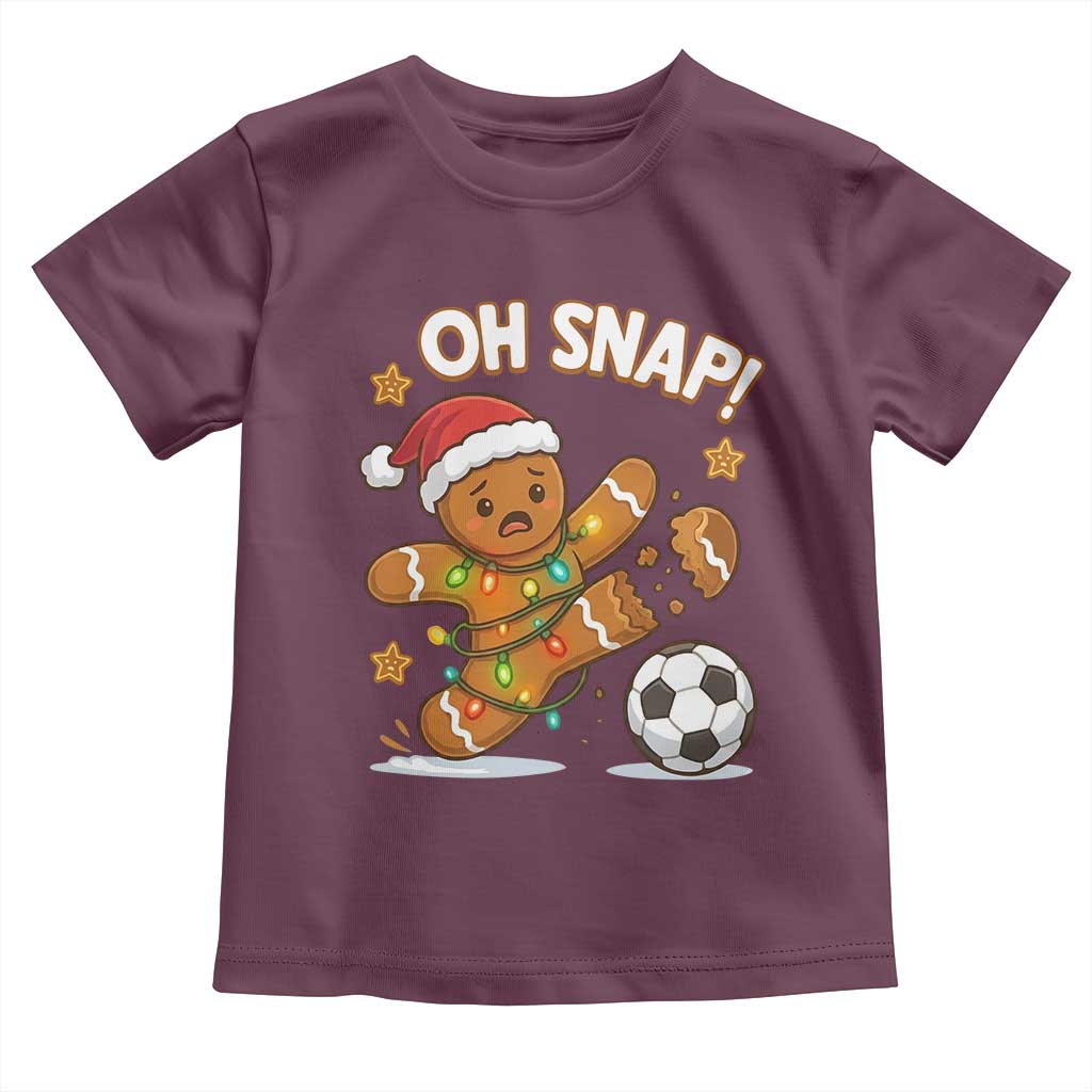 Oh Snap Gingerbreadman Christmas Soccer Toddler T Shirt - Wonder Print Shop