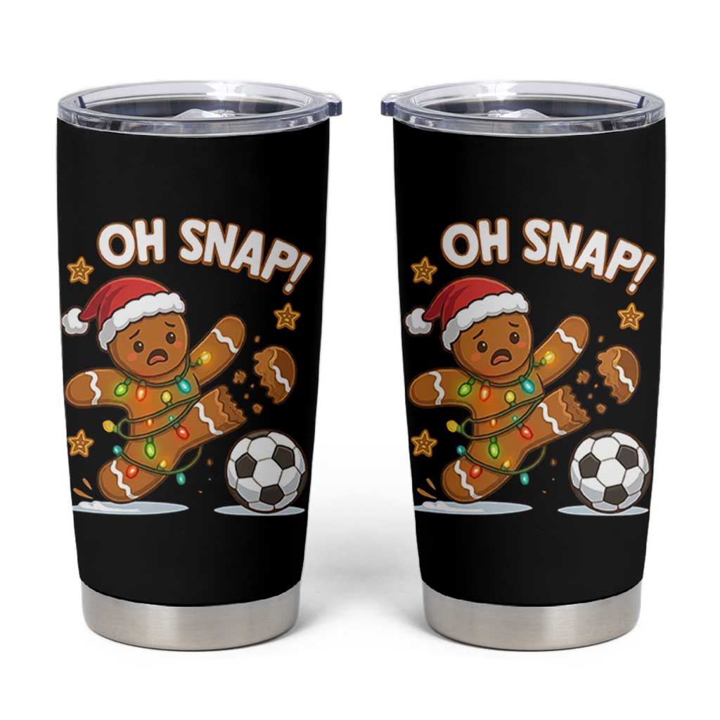 Oh Snap Gingerbreadman Christmas Soccer Tumbler Cup - Wonder Print Shop