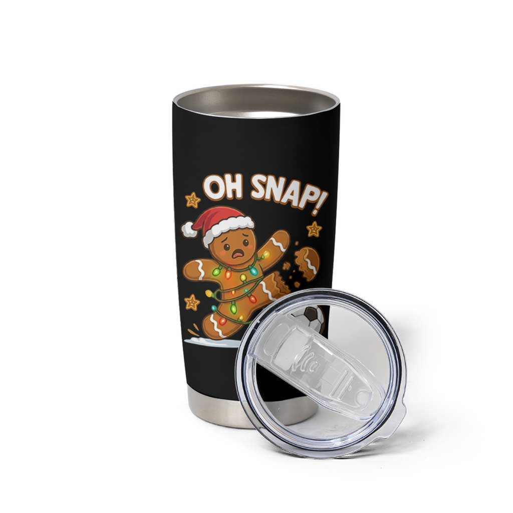 Oh Snap Gingerbreadman Christmas Soccer Tumbler Cup - Wonder Print Shop