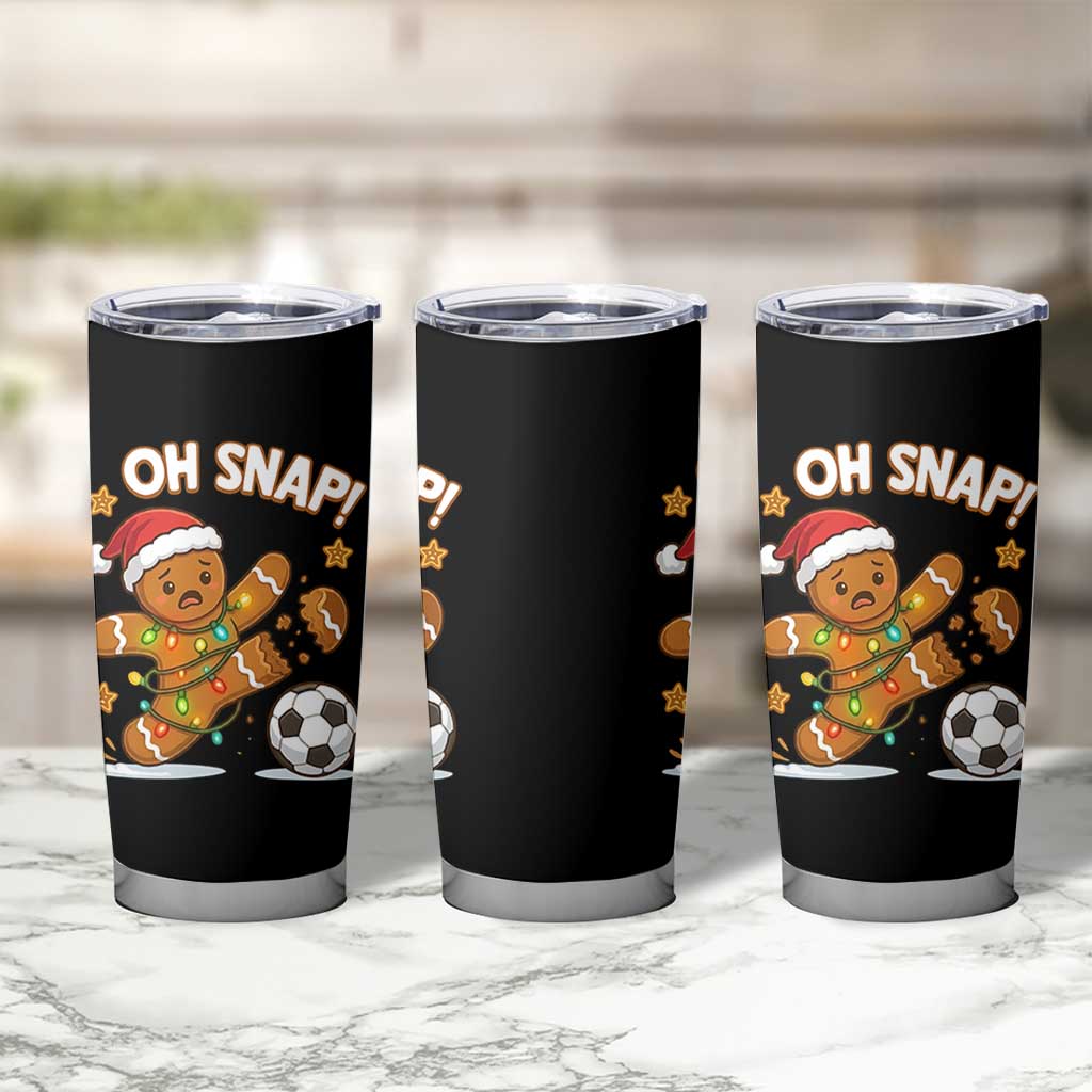Oh Snap Gingerbreadman Christmas Soccer Tumbler Cup - Wonder Print Shop
