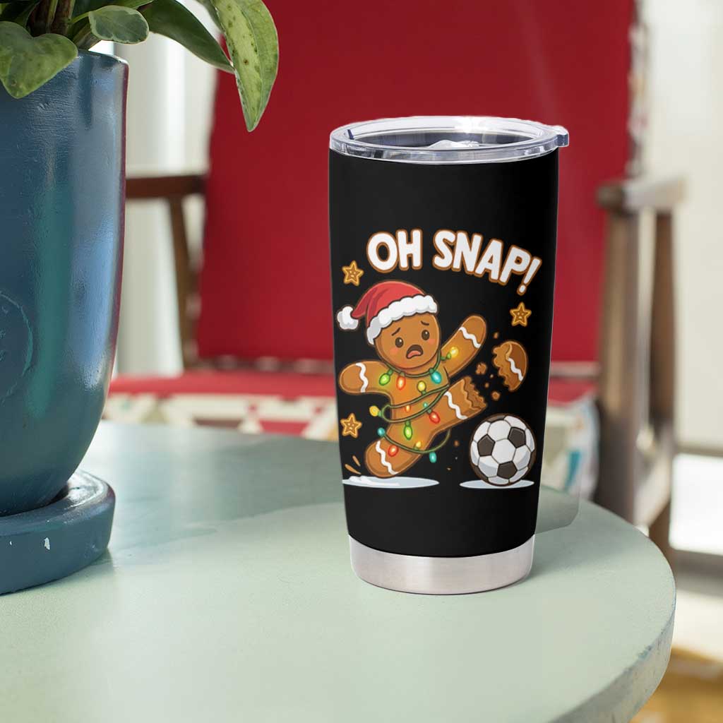 Oh Snap Gingerbreadman Christmas Soccer Tumbler Cup - Wonder Print Shop