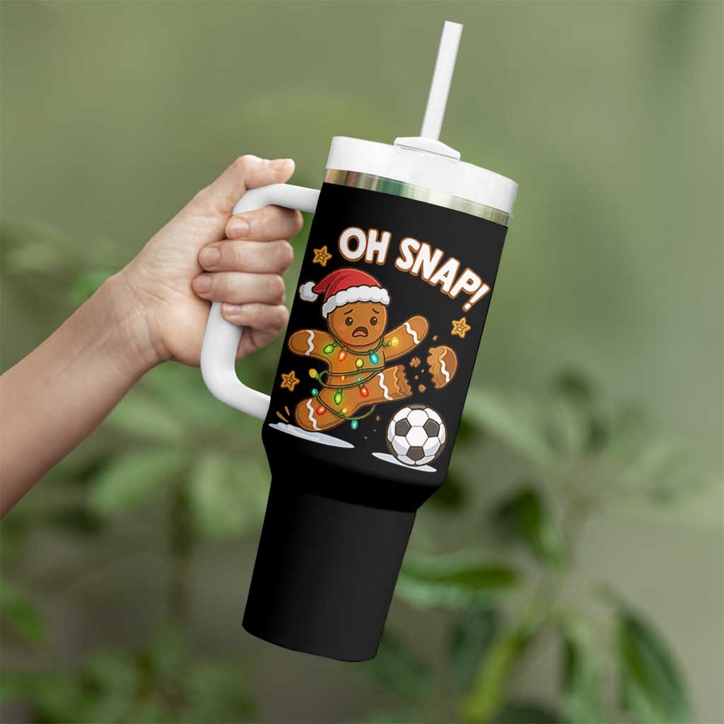 Oh Snap Gingerbreadman Christmas Soccer Tumbler With Handle - Wonder Print Shop