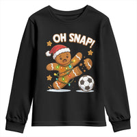 Oh Snap Gingerbreadman Christmas Soccer Youth Sweatshirt - Wonder Print Shop
