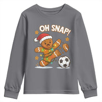 Oh Snap Gingerbreadman Christmas Soccer Youth Sweatshirt - Wonder Print Shop