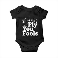 Funny Christmas Baby Onesie Fly You Fools Fantasy Movie Santa Sleigh Reindeer - Wonder Print Shop